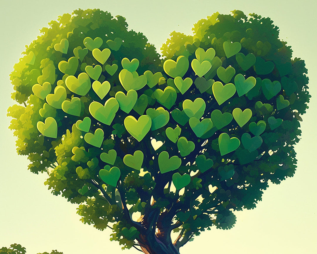 Groene Hart Boom Diamond Painting