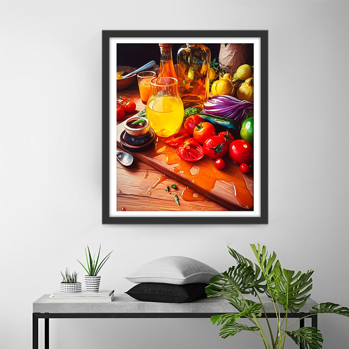Groenten en Sap Diamond Painting