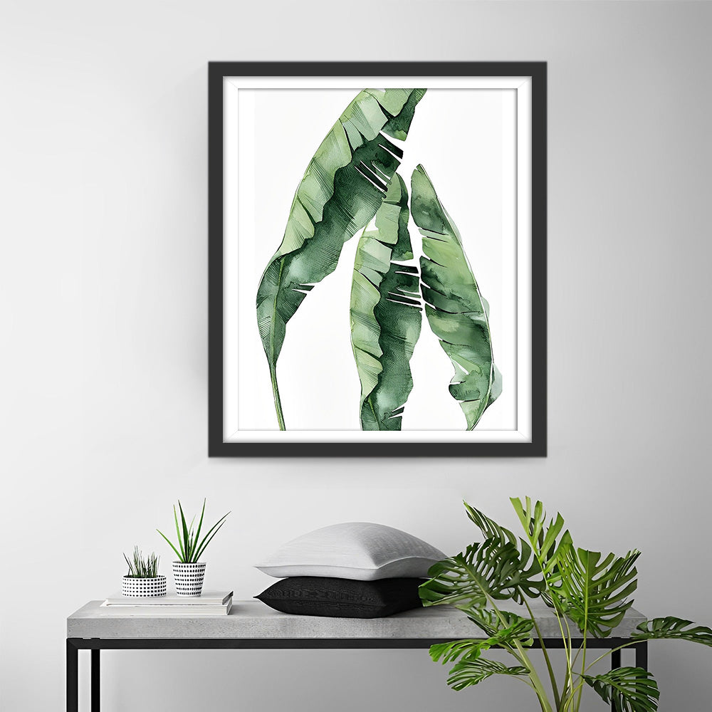 Grote Groene Bladeren Diamond Painting