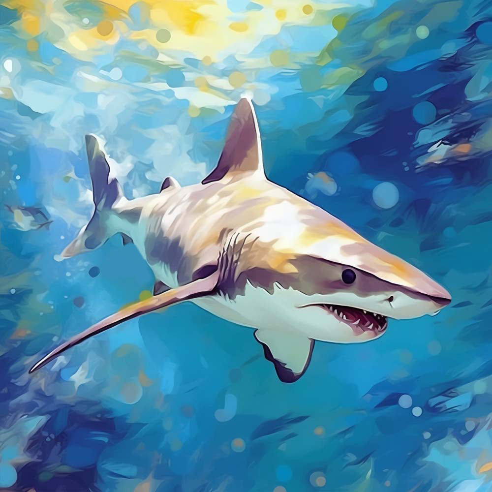 Haai in de Zee Diamond Painting