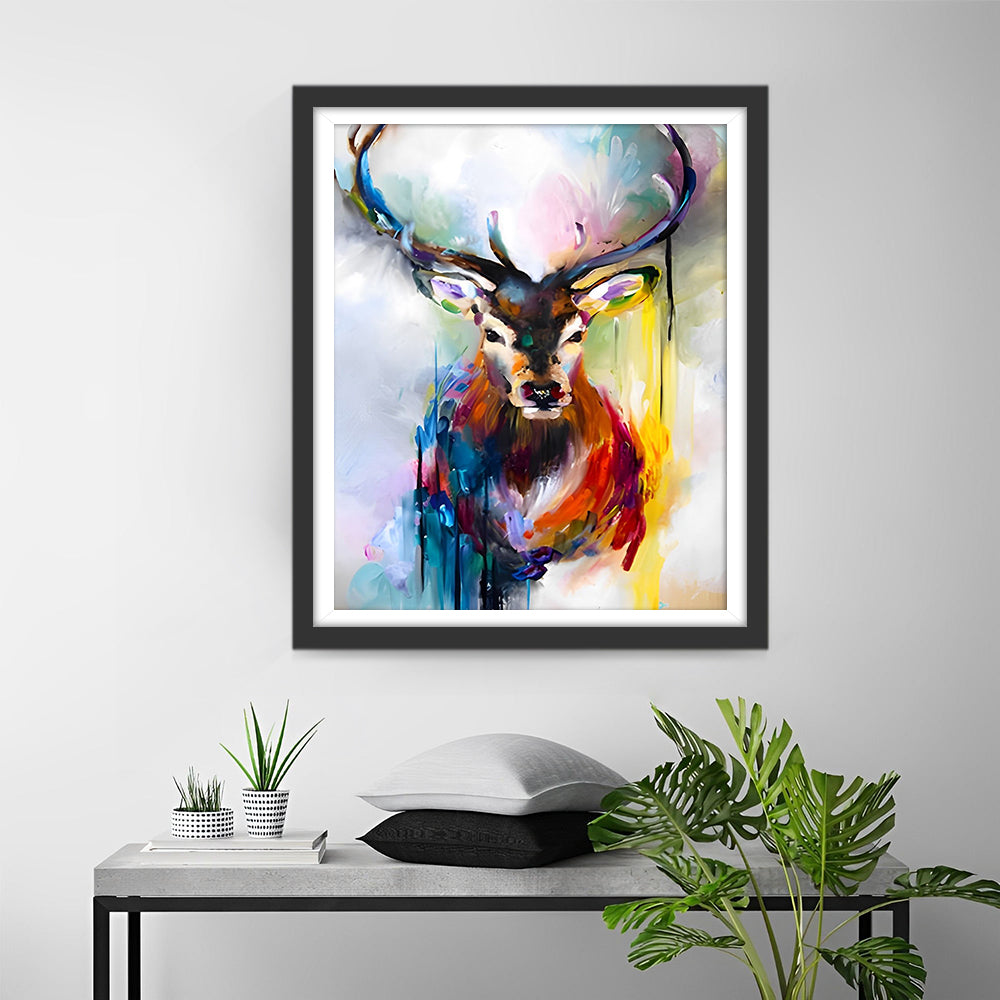 Hert in Aquarelstijl Diamond Painting