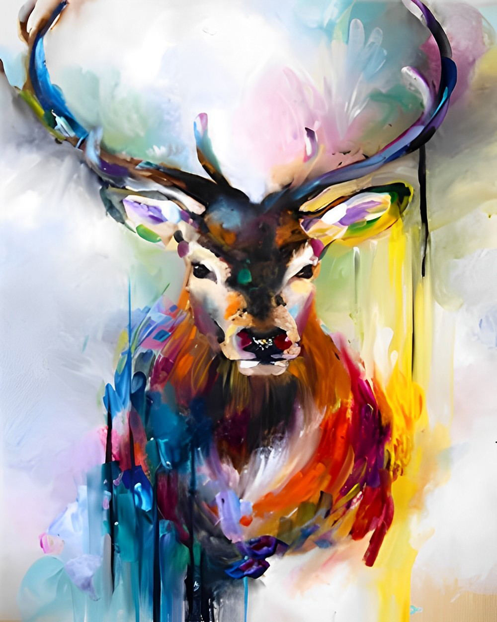Hert in Aquarelstijl Diamond Painting