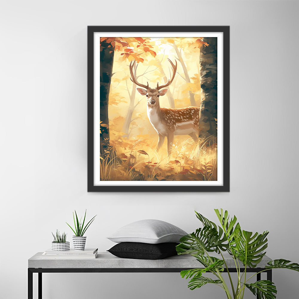 Herten in het Bos Diamond Painting