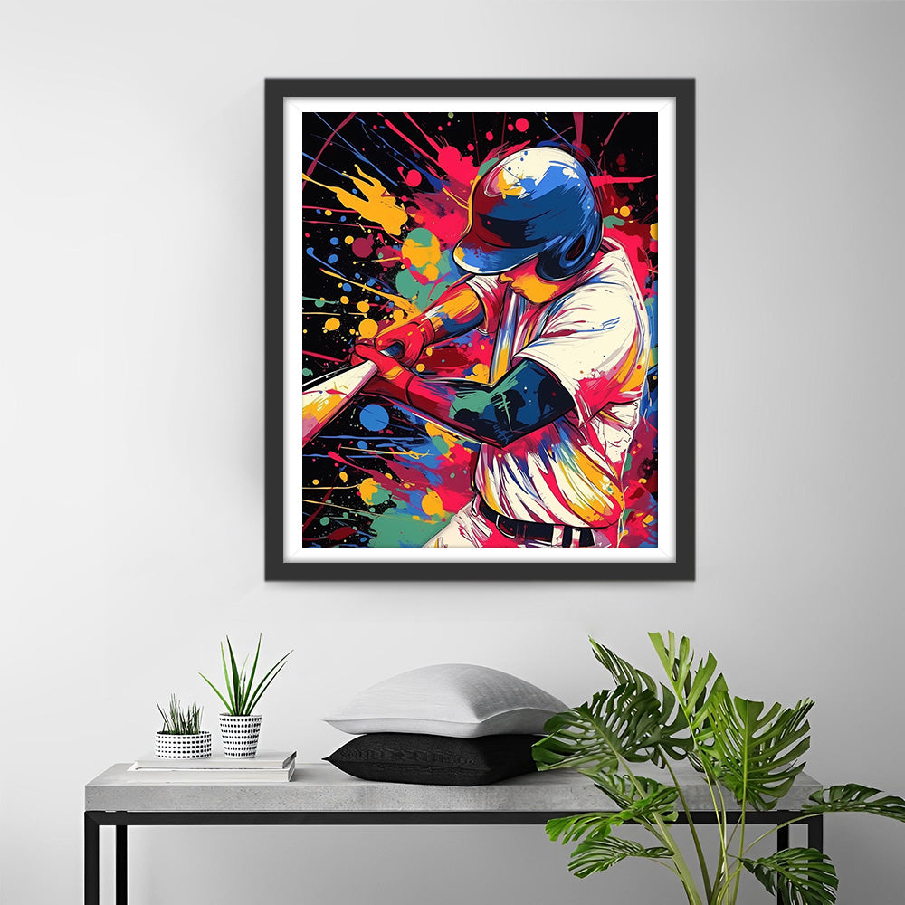 Honkbalspeler Diamond Painting