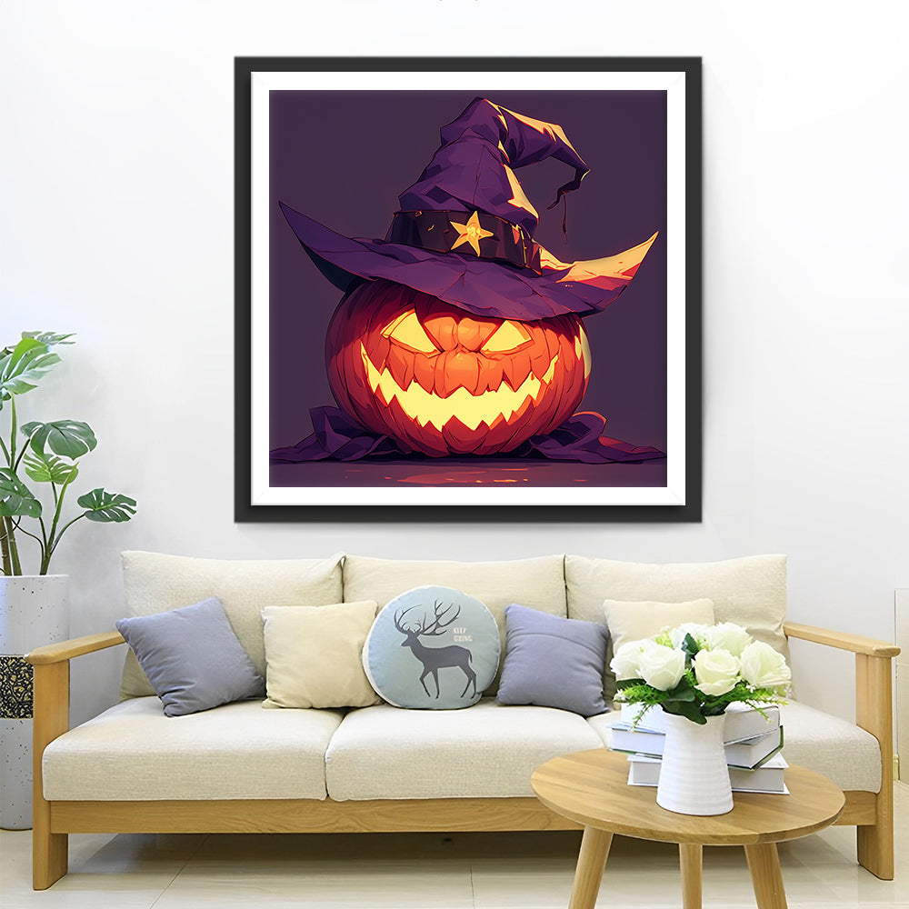 Jack-o'-lantern Pompoen Diamond Painting