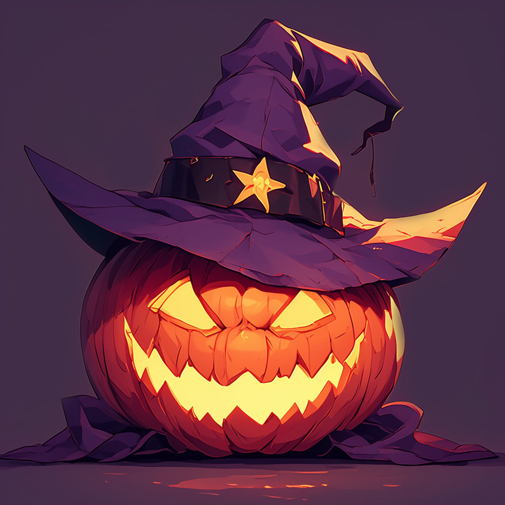 Jack-o'-lantern Pompoen Diamond Painting