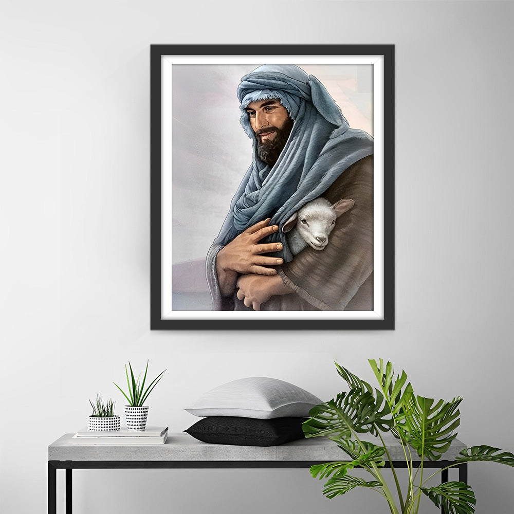 Jezus met Lam Diamond Painting