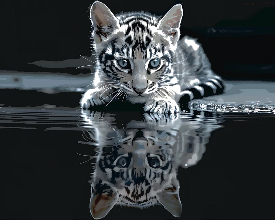 Katje en Waterreflectie Diamond Painting