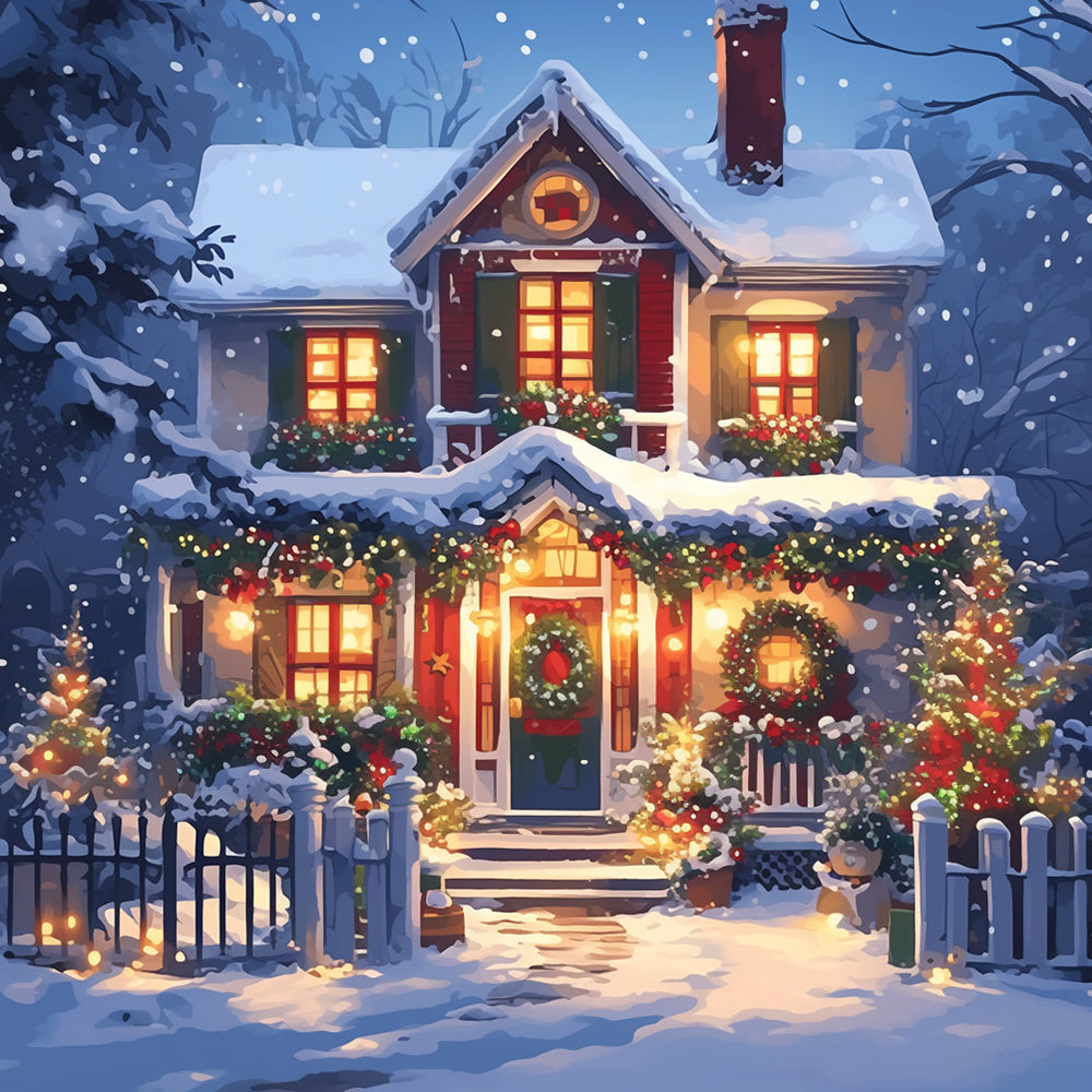Kerst Iglotent Diamond Painting