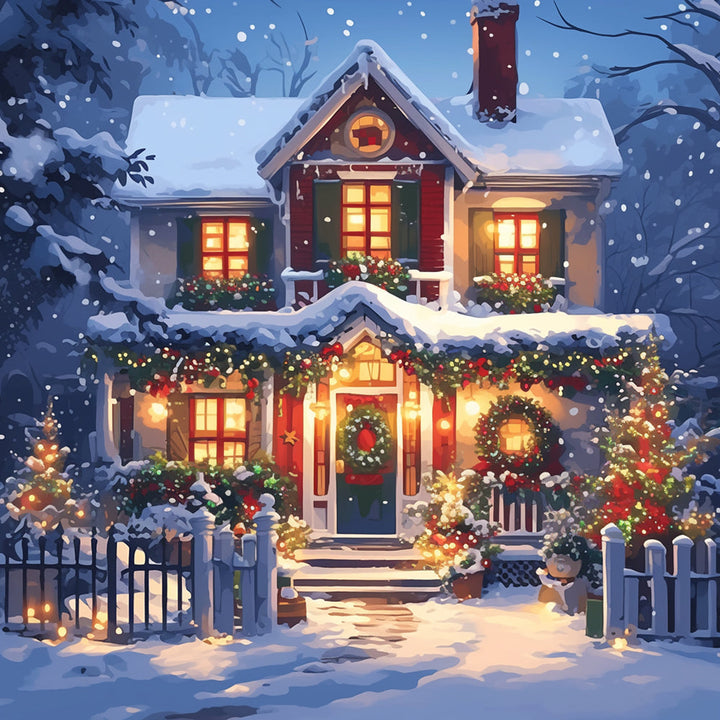 Kerst Iglotent Diamond Painting
