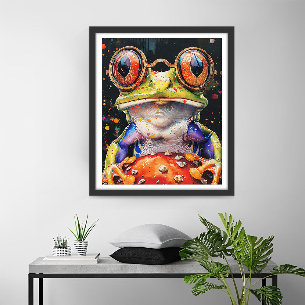 Kikker met Grote Rode Ogen Diamond Painting