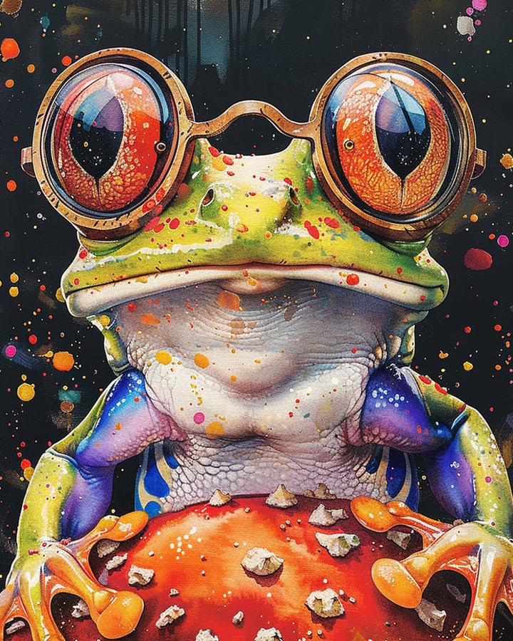 Kikker met Grote Rode Ogen Diamond Painting