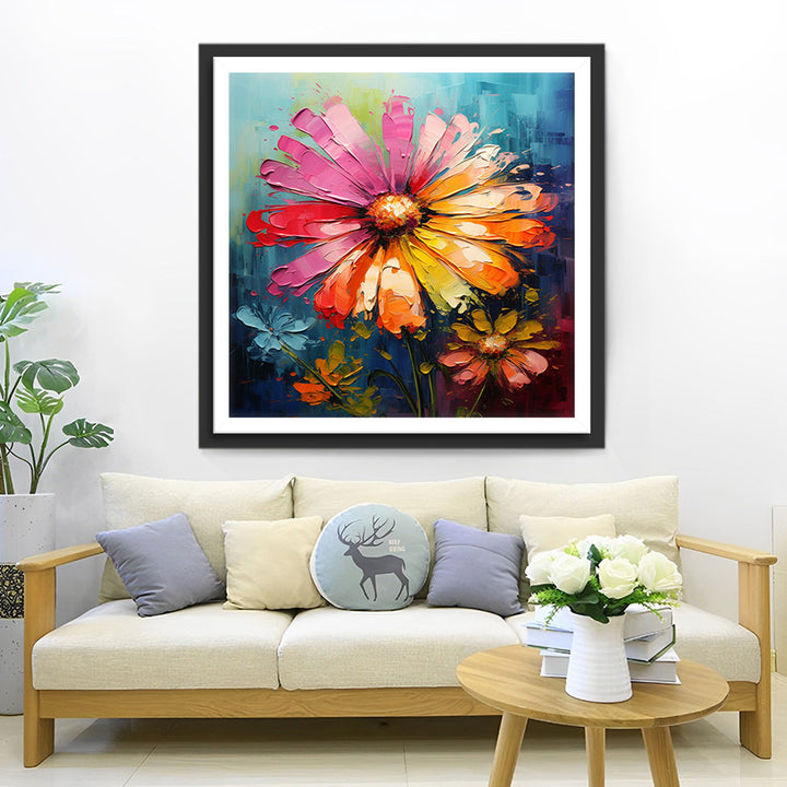Kleine Kleurrijke Madeliefjes Diamond Painting