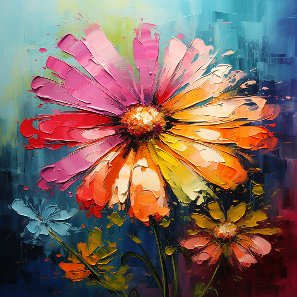 Kleine Kleurrijke Madeliefjes Diamond Painting