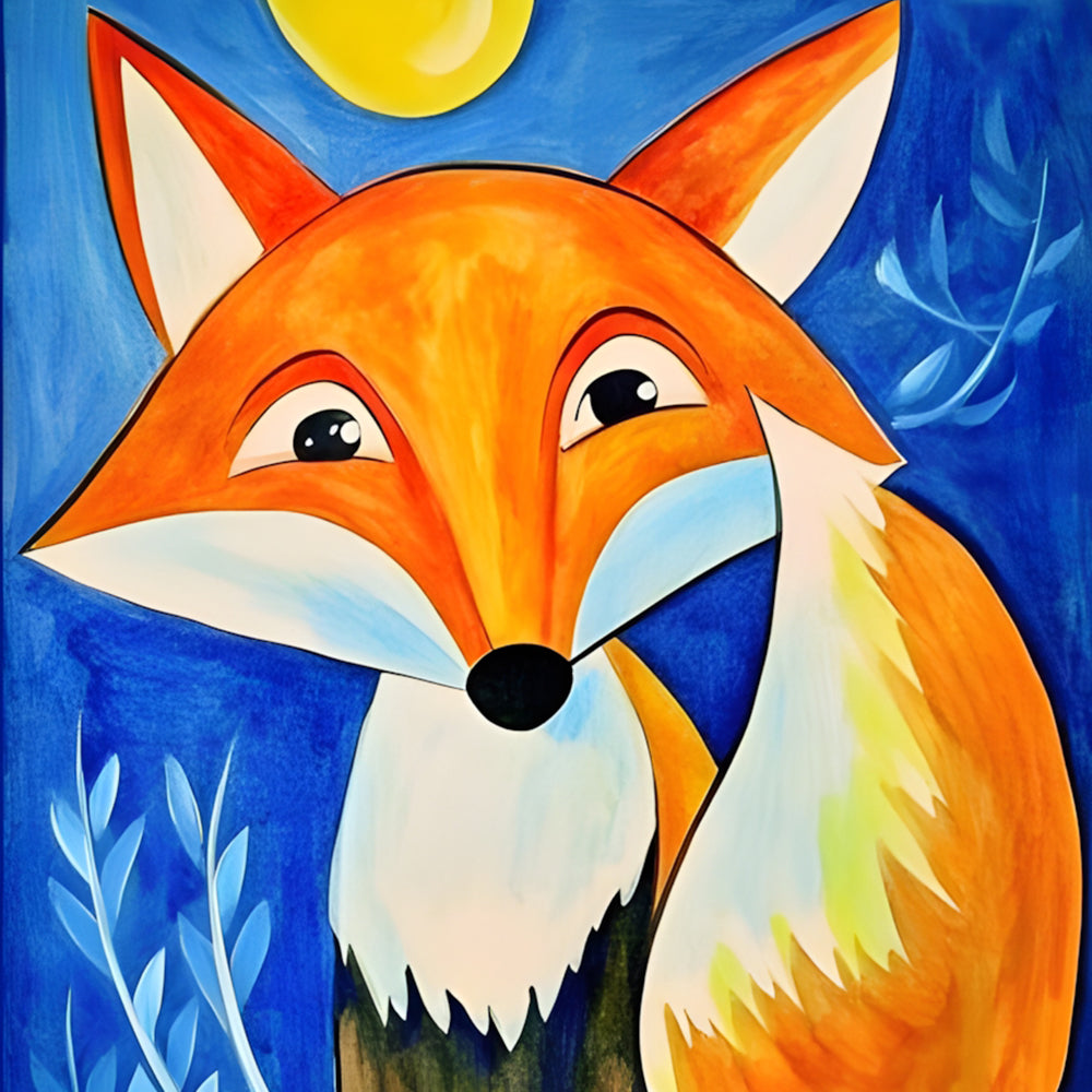 Kleine Oranje Vos Diamond Painting