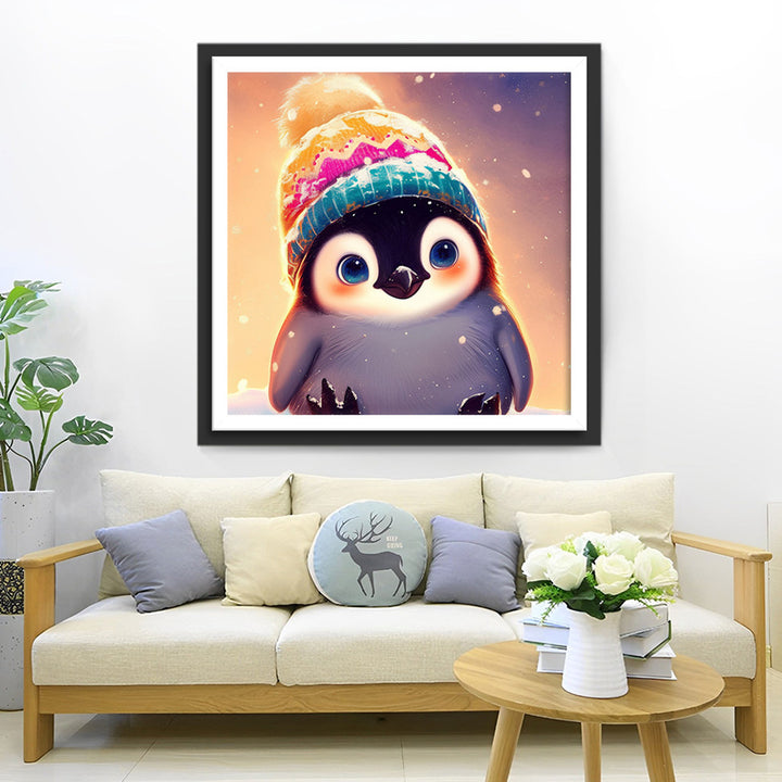 Kleine Pinguïn met Wolmuts Diamond Painting