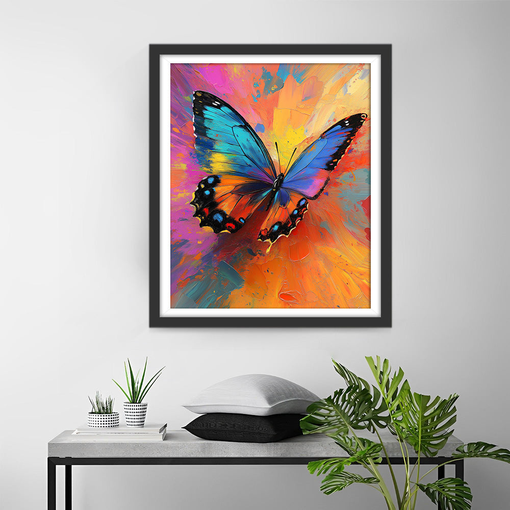 Kleurige Vlinder Vliegend Diamond Painting