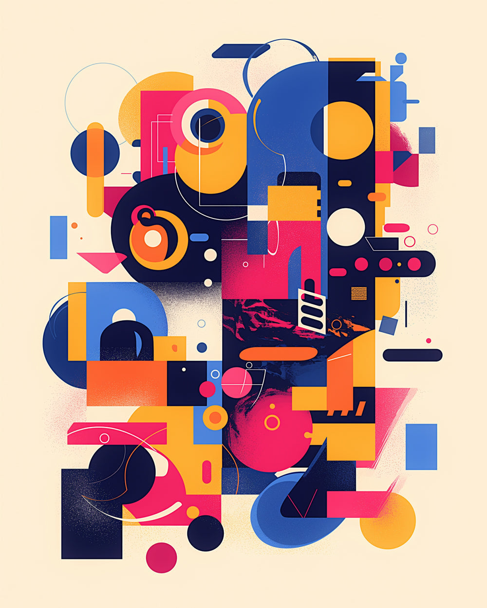 Kleurrijk Abstract Geometrisch Patroon Diamond Painting