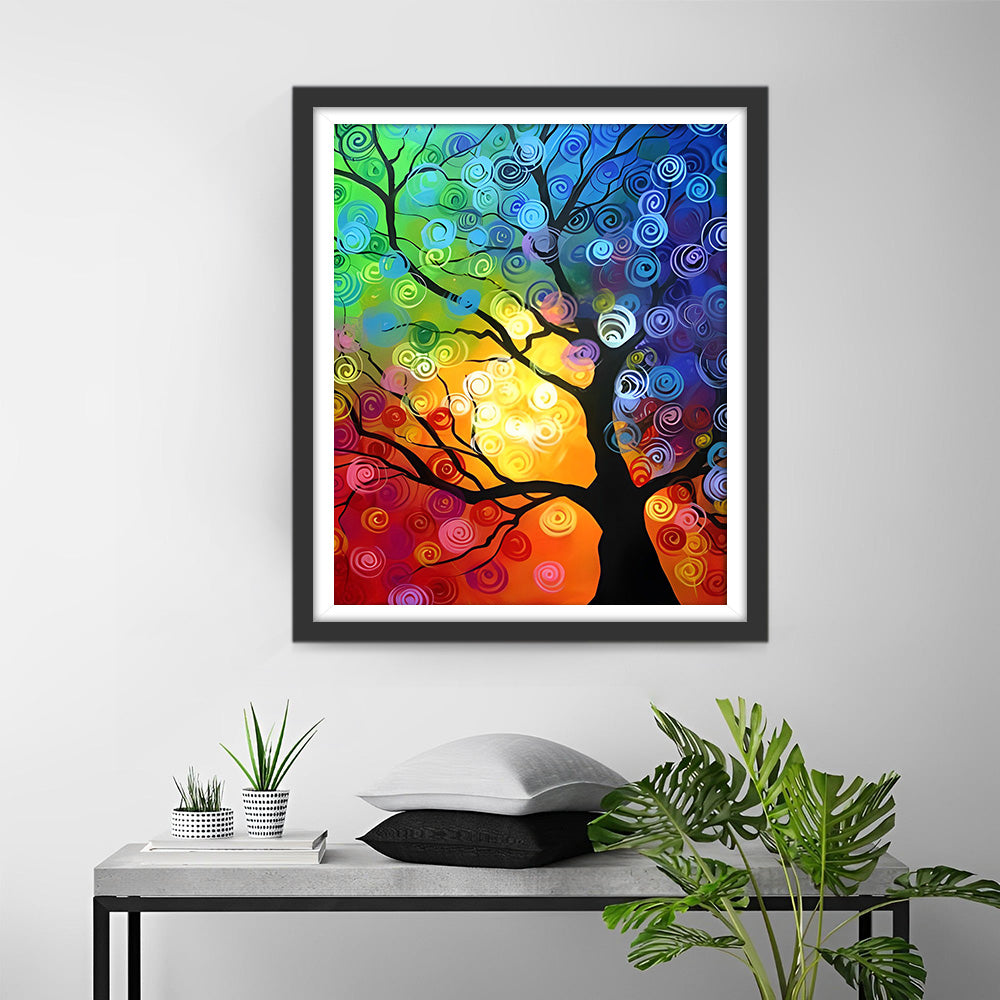 Kleurrijke Abstracte Boom Diamond Painting