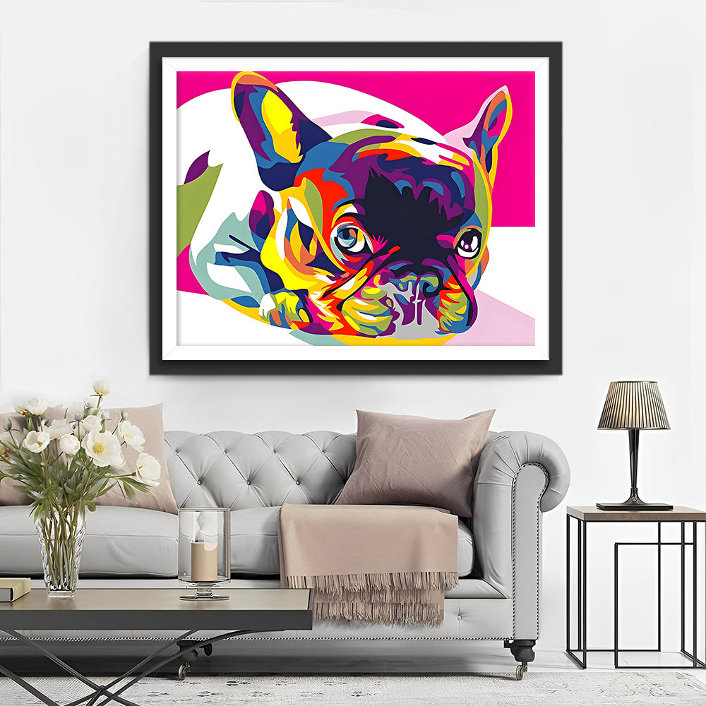 Kleurrijke Bulldog Diamond Painting