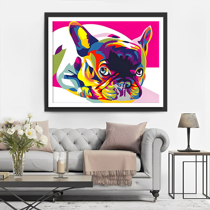 Kleurrijke Bulldog Diamond Painting