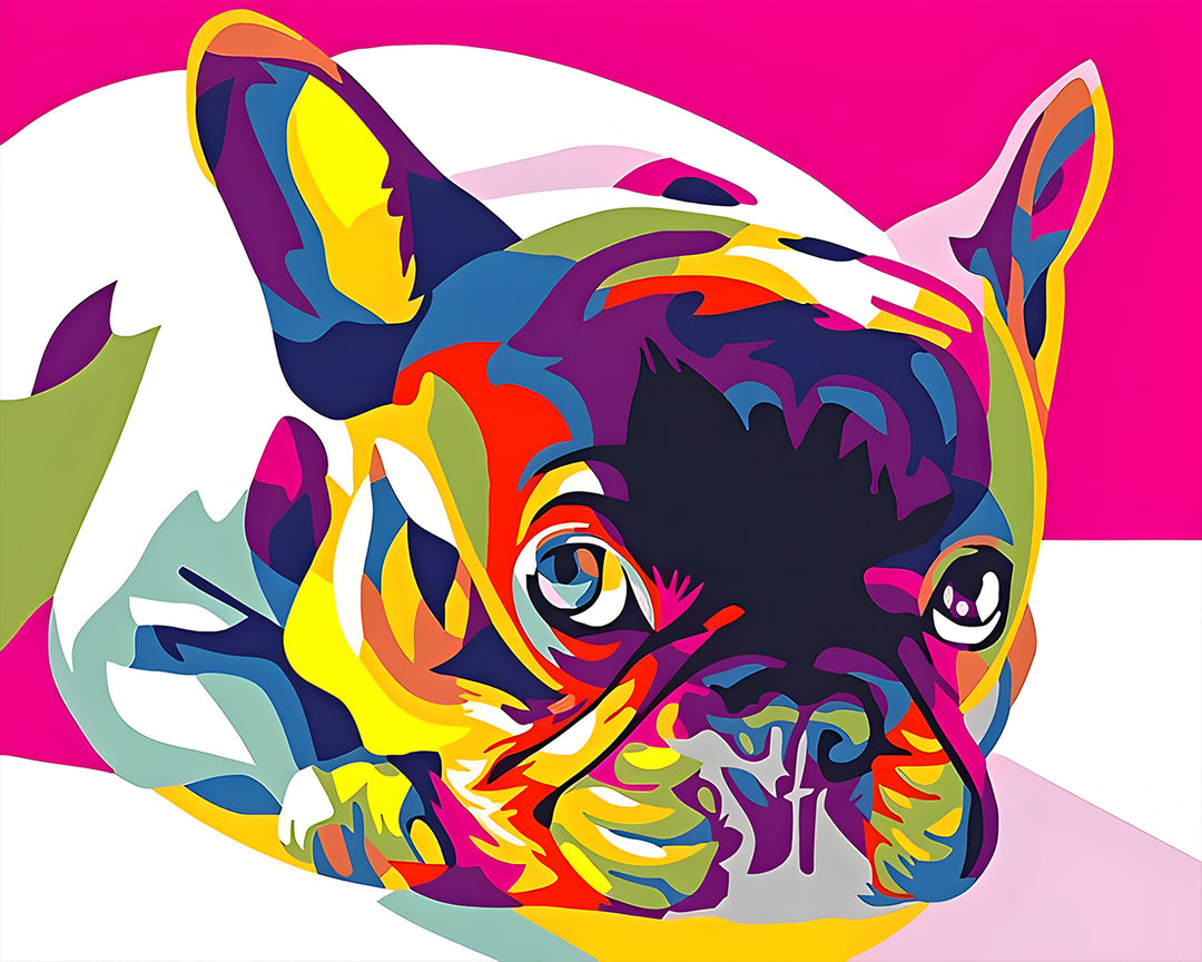 Kleurrijke Bulldog Diamond Painting