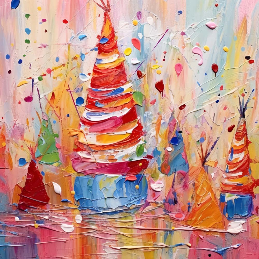 Kleurrijke Kerstboom Diamond Painting