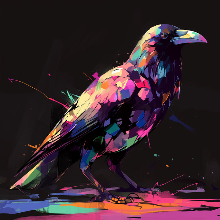 Kleurrijke Kleuren en Vogel Diamond Painting