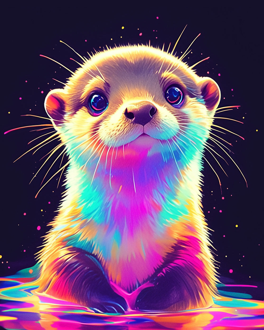 Kleurrijke Pop Art Bever Diamond Painting