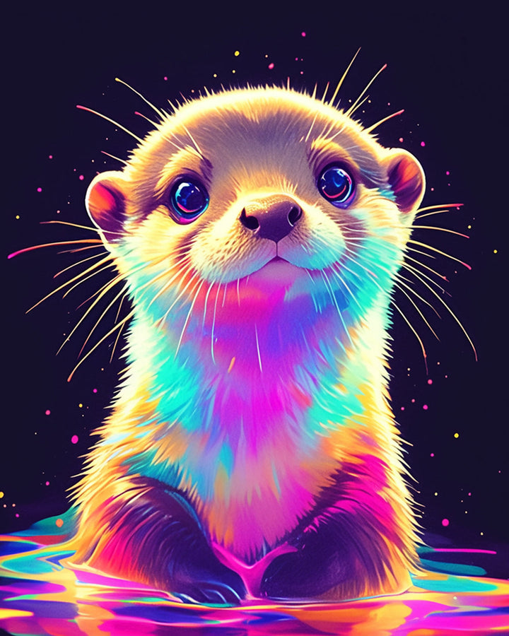 Kleurrijke Pop Art Bever Diamond Painting