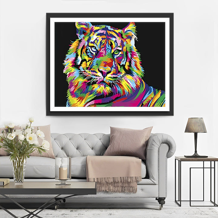 Kleurrijke Tijger Diamond Painting
