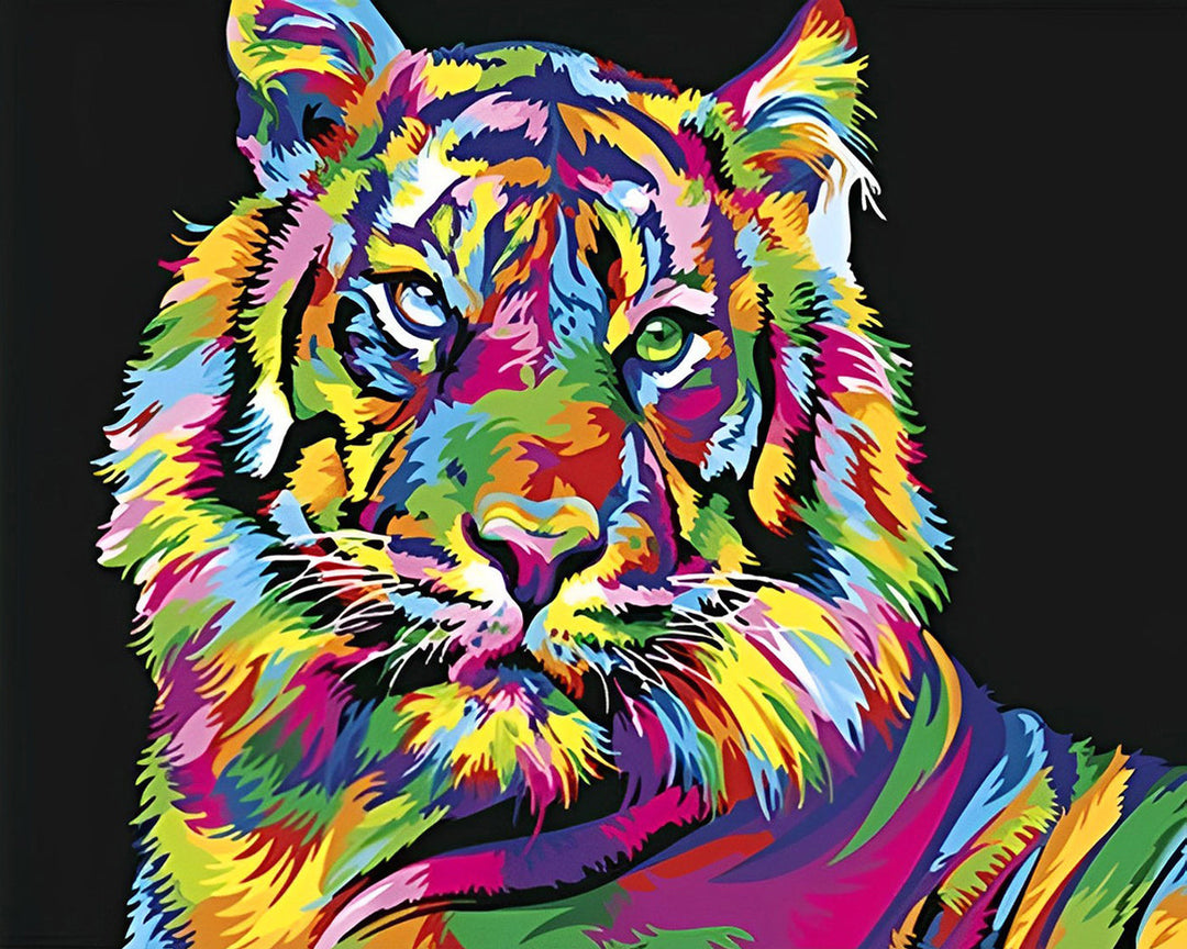 Kleurrijke Tijger Diamond Painting