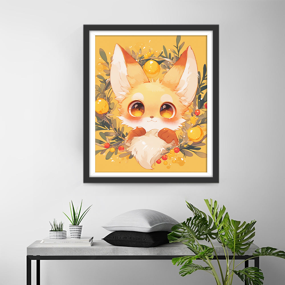 Knapperd van een Fretje in Fruitkransje Diamond Painting