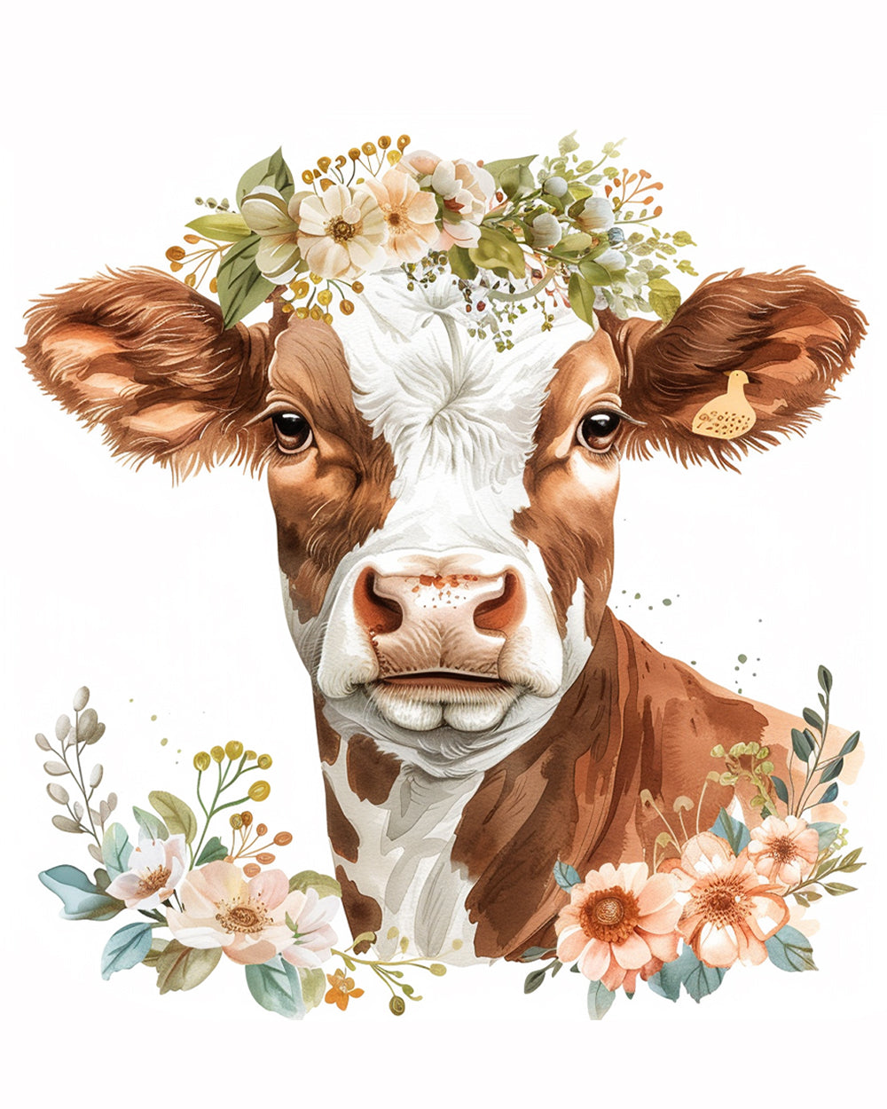 Kransen en Koe Diamond Painting