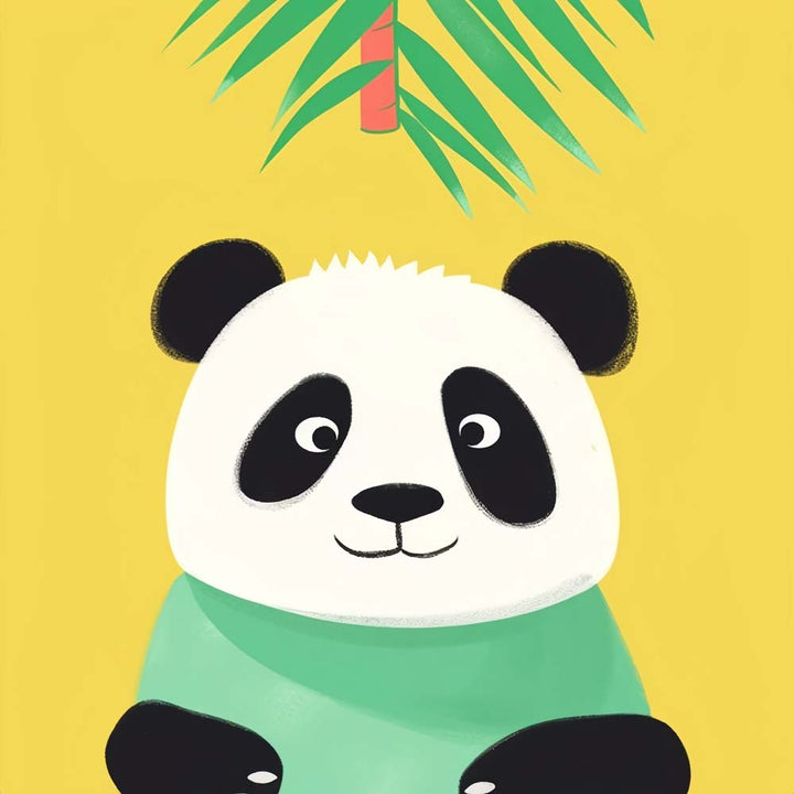 Lachende Cartoon Panda Diamond Painting