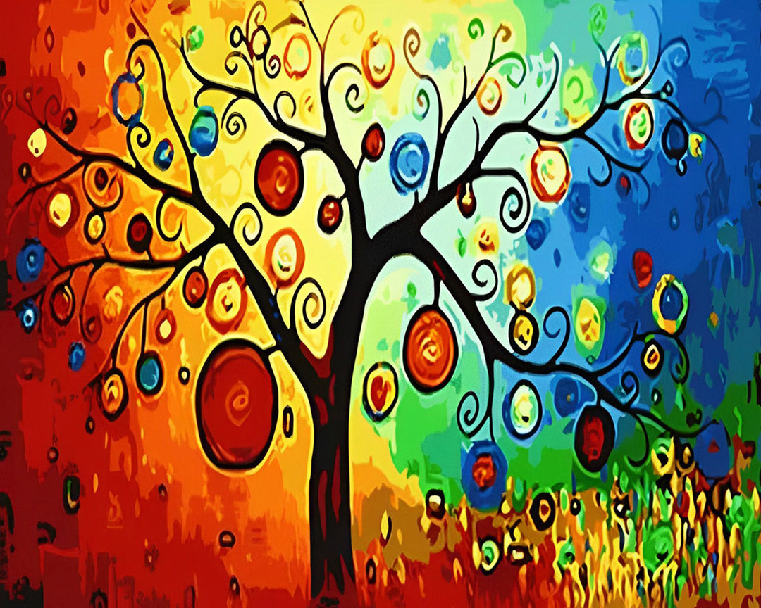 Lantaarns op een Boom Diamond Painting