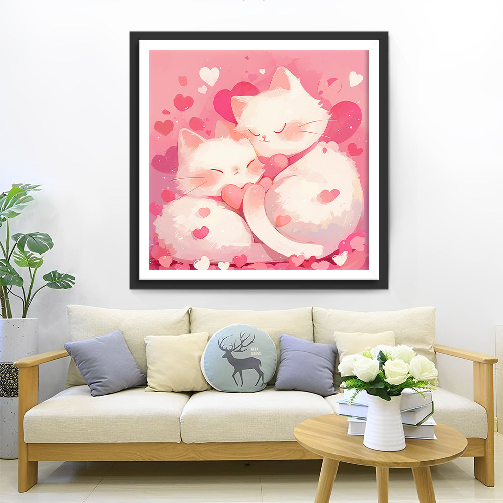 Liefdevolle Katten Diamond Painting