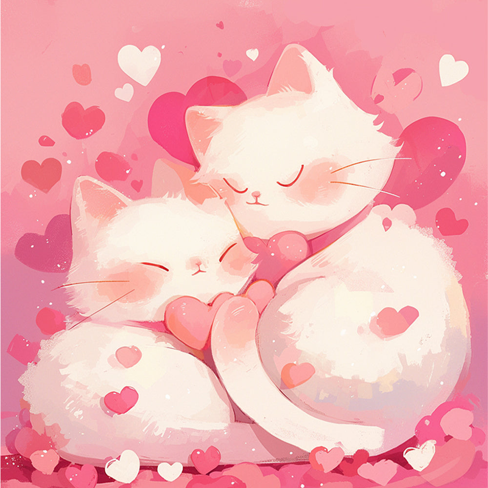 Liefdevolle Katten Diamond Painting