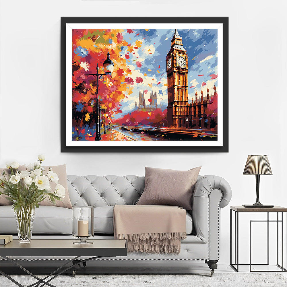 Londen in de Herfst Diamond Painting