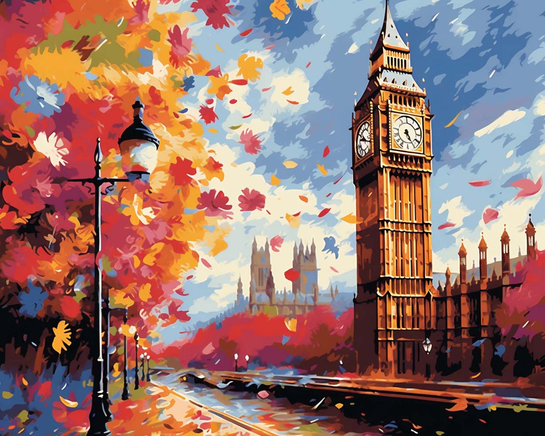 Londen in de Herfst Diamond Painting