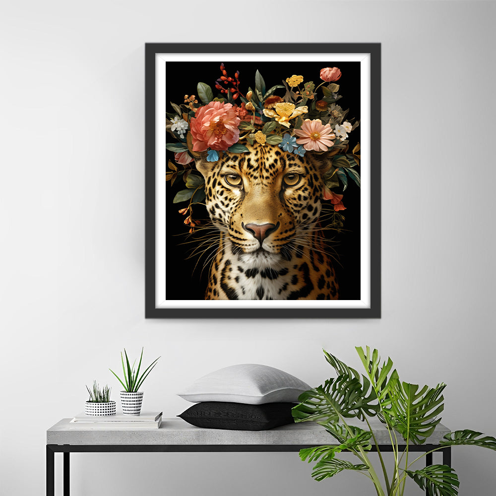 Luipaard met de Krans Diamond Painting