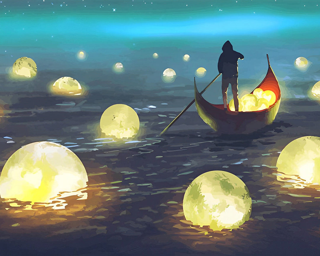 Maanlicht op de Rivier Diamond Painting