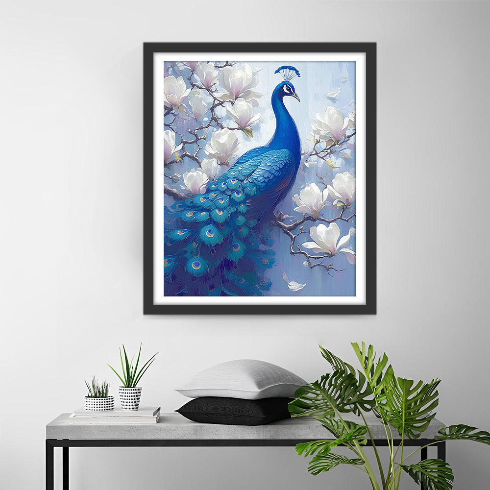 Magnolia's en Pauwen Diamond Painting
