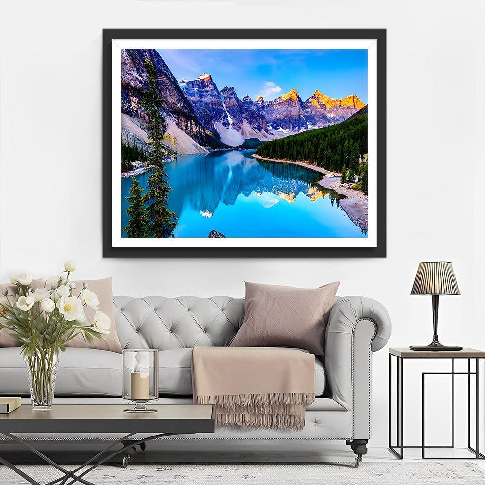 Meer Omgeven door Bergen Diamond Painting