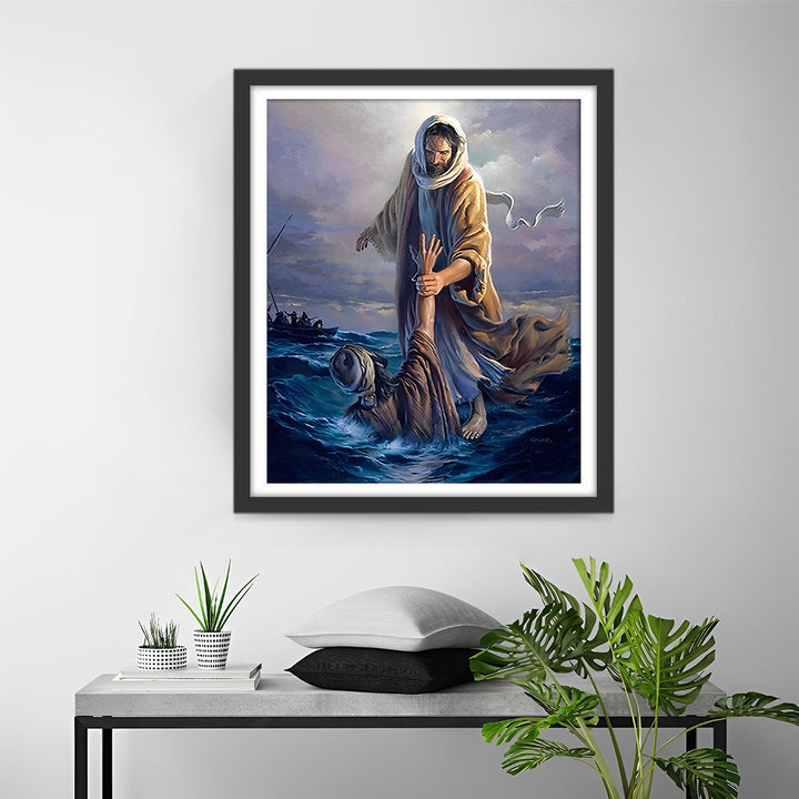 Mensen Redden van de Zee Diamond Painting