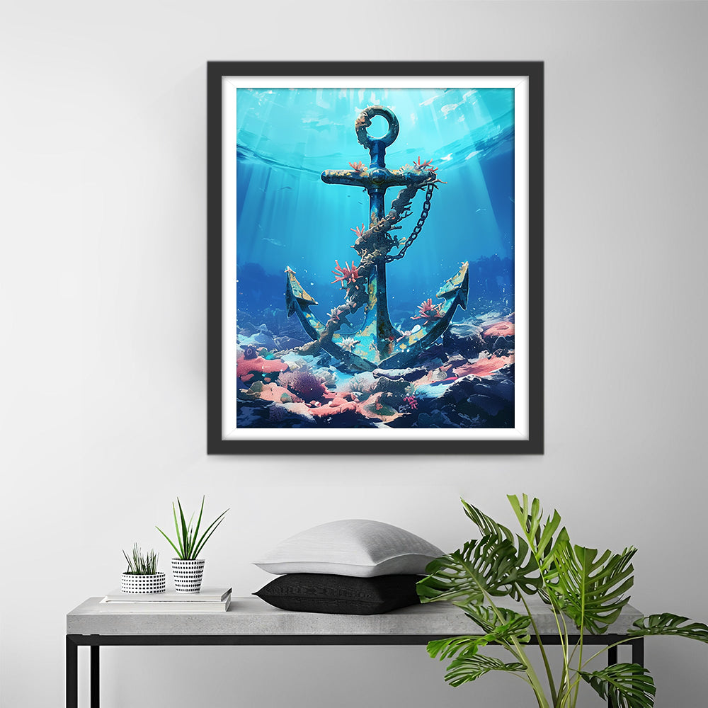 Mysterieus Anker op de Bodem van de Zee Diamond Painting