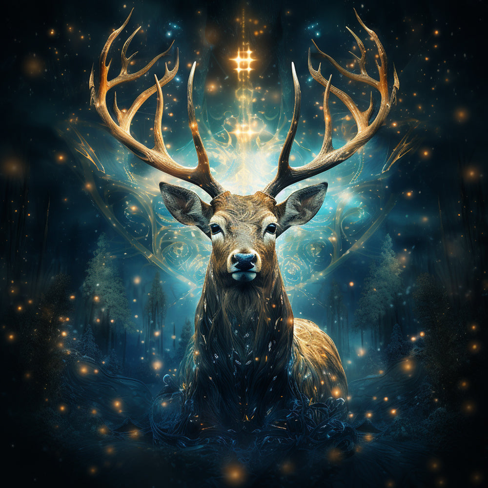 Mysterieuze Hert Totem Diamond Painting