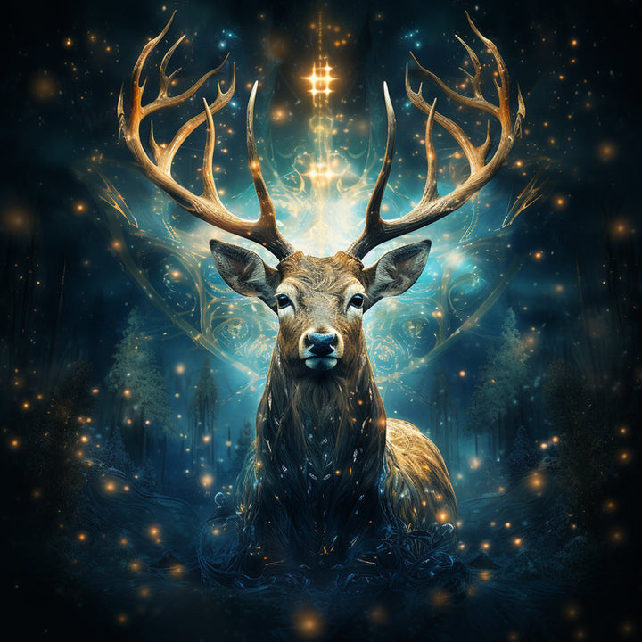 Mysterieuze Hert Totem Diamond Painting