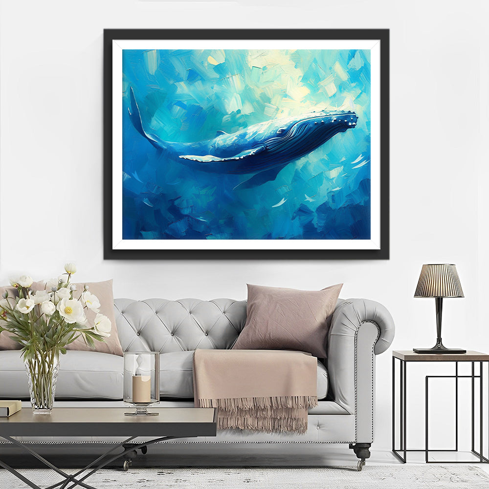 Olieverfstijl Een Grote Haai Diamond Painting