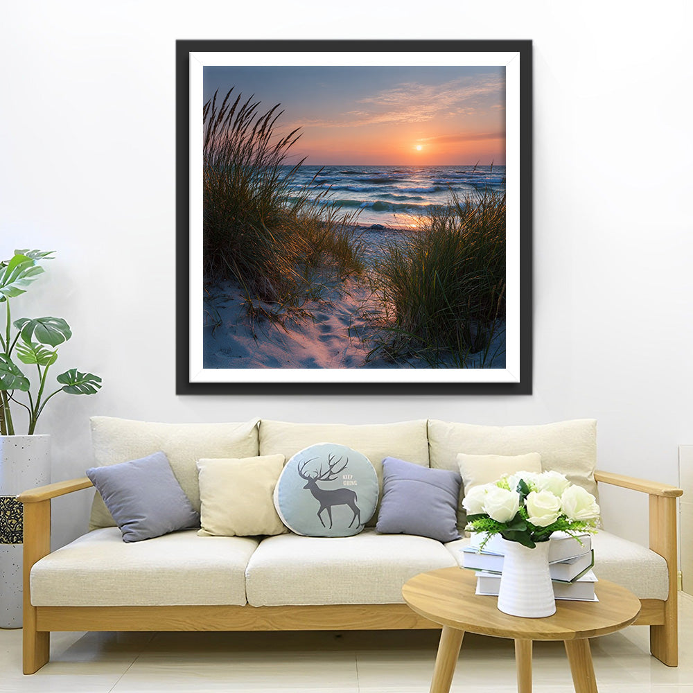 Onkruid op het Strand Diamond Painting
